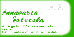 annamaria holecska business card